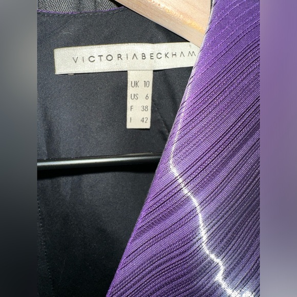 Victoria Beckham elegant purple cocktail dress Size 6 fits like a Size 4 - Picture 9 of 16
